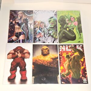 Modern Marvel Virgin Variant 6 Comic Lot: X-Men, Wolverine, Hulk, Fantastic Four